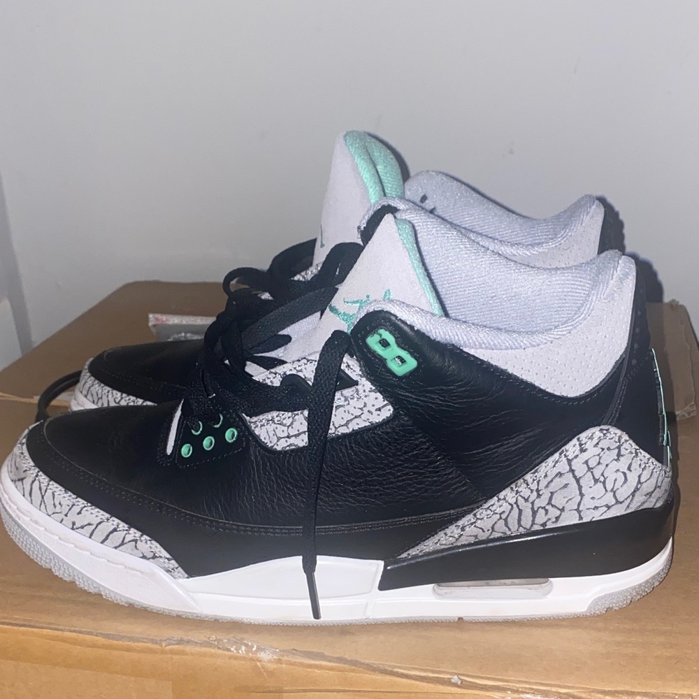 Jordan Black and Mint Athletic Shoes